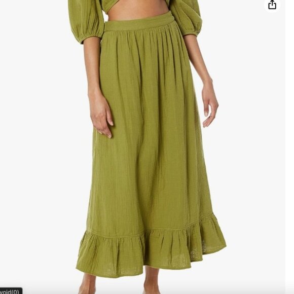 Dresses & Skirts - The Drop Women's Patria Gauze Pull-On Ruffle Hem Maxi Skirt